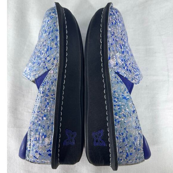 Alegria Women’s sz 36 Debra Quarry DEB-7813 Geometric Blue Nursing Shoe Clog - Picture 6 of 10